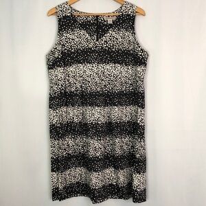 Motherhood Maternity black with white dots v-neck above knee dress Size XL